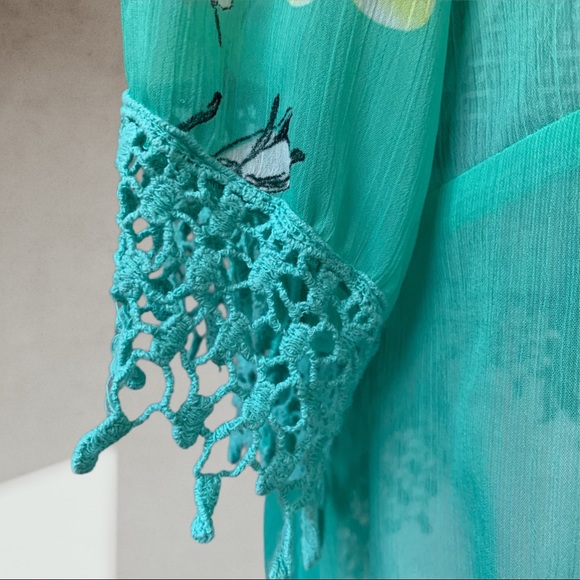 Orchid floral beach coverup MEDIUM - Picture 9 of 11